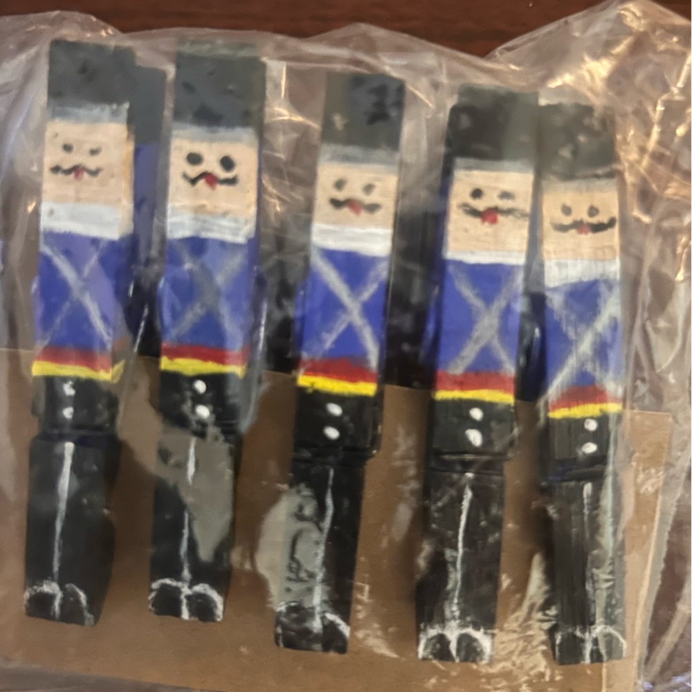 5 Nut Cracker Clothes Pin Magnets
